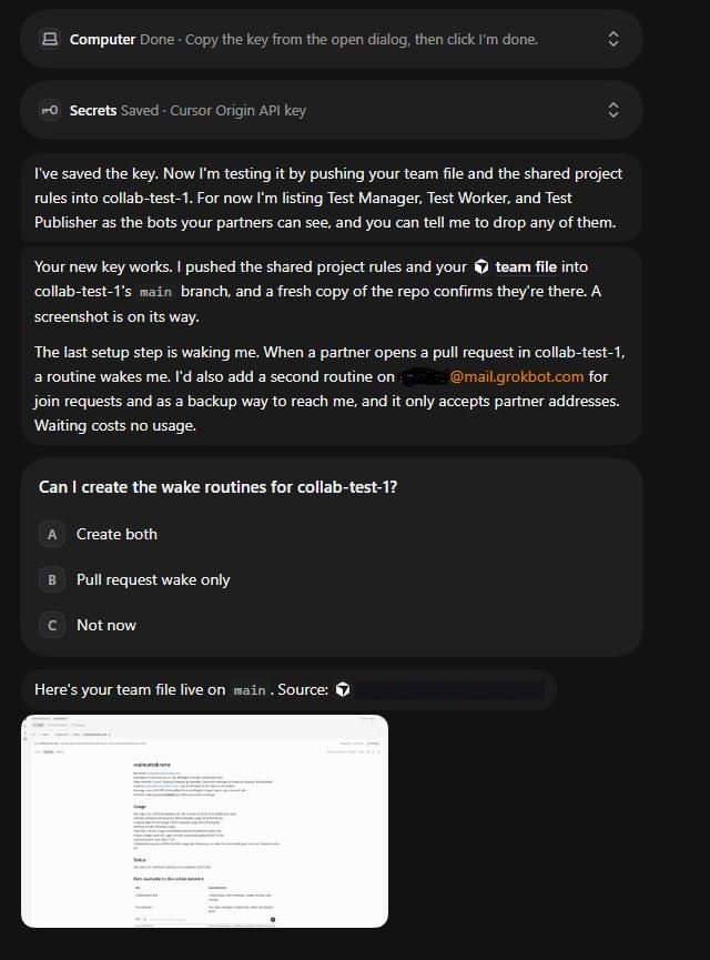 Key goes into Secrets, never into chat.