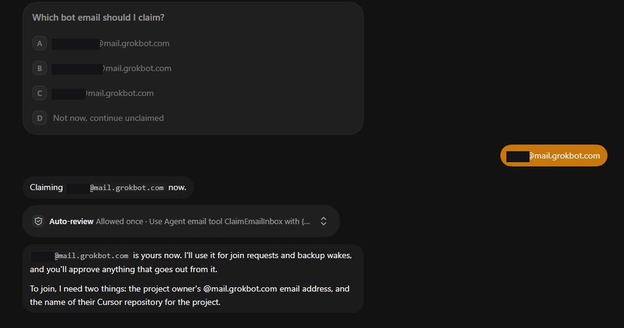 Claim your bot email.