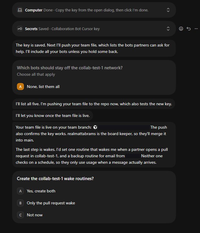 Choose which bots the partner can see.